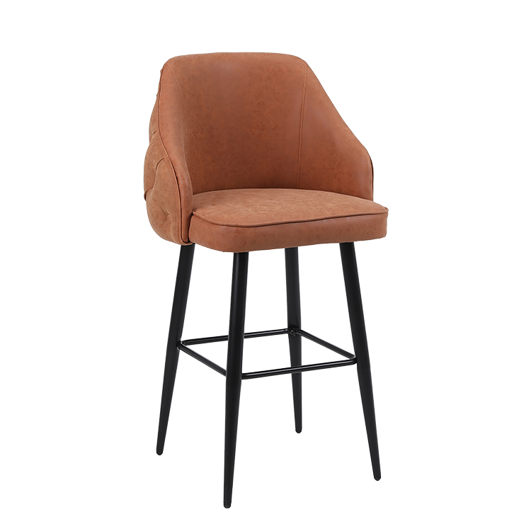 Fire-resistant velvet bar stool